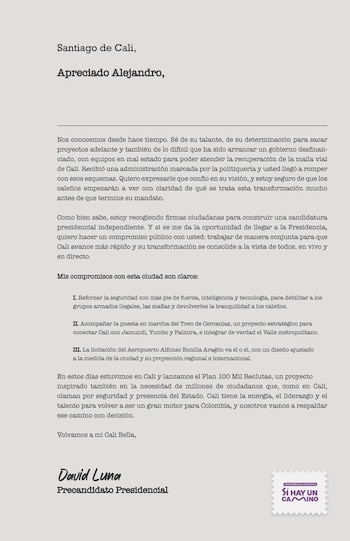 Esta fue la carta que