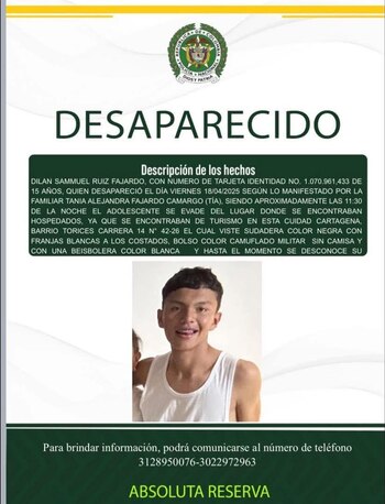 El joven se habría ido