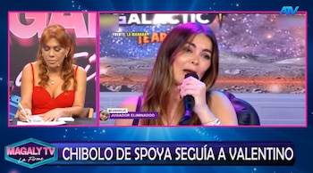 Valentino expone chats con supuesto novio de Laura Spoya y Magaly reacciona sin filtros. Captura: Magaly TV La Firme.