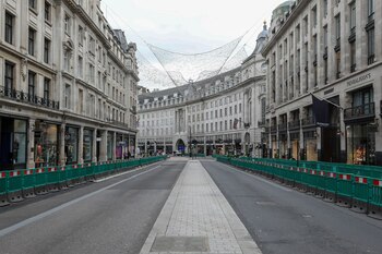 An empty Regent Street and