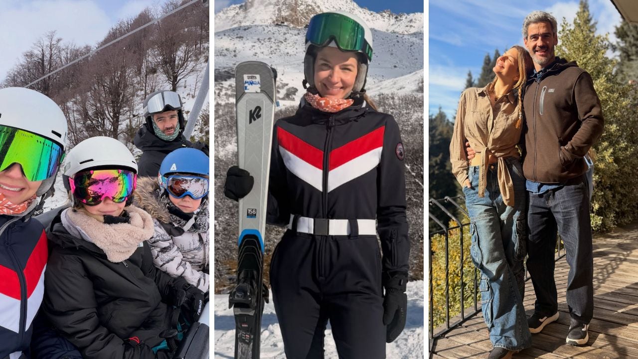 Las vacaciones invernales de Marcela Kloosterboer en el sur: nieve, snowboard y familia