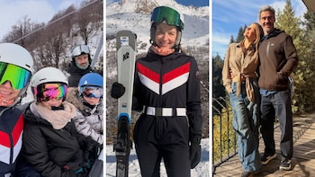 Las vacaciones invernales de Marcela Kloosterboer en el sur: nieve, snowboard y familia