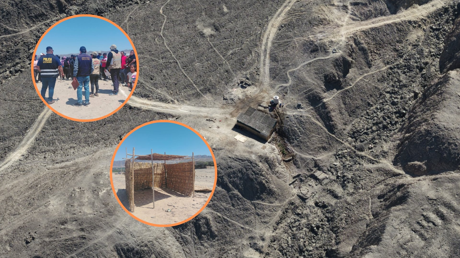 En el Paisaje Arqueológico de Mollaque fueron encontrados socavones, módulos de estera, equipos y otros elementos que preliminarmente estarían relacionados con actividades mineras. Composición: Infobae