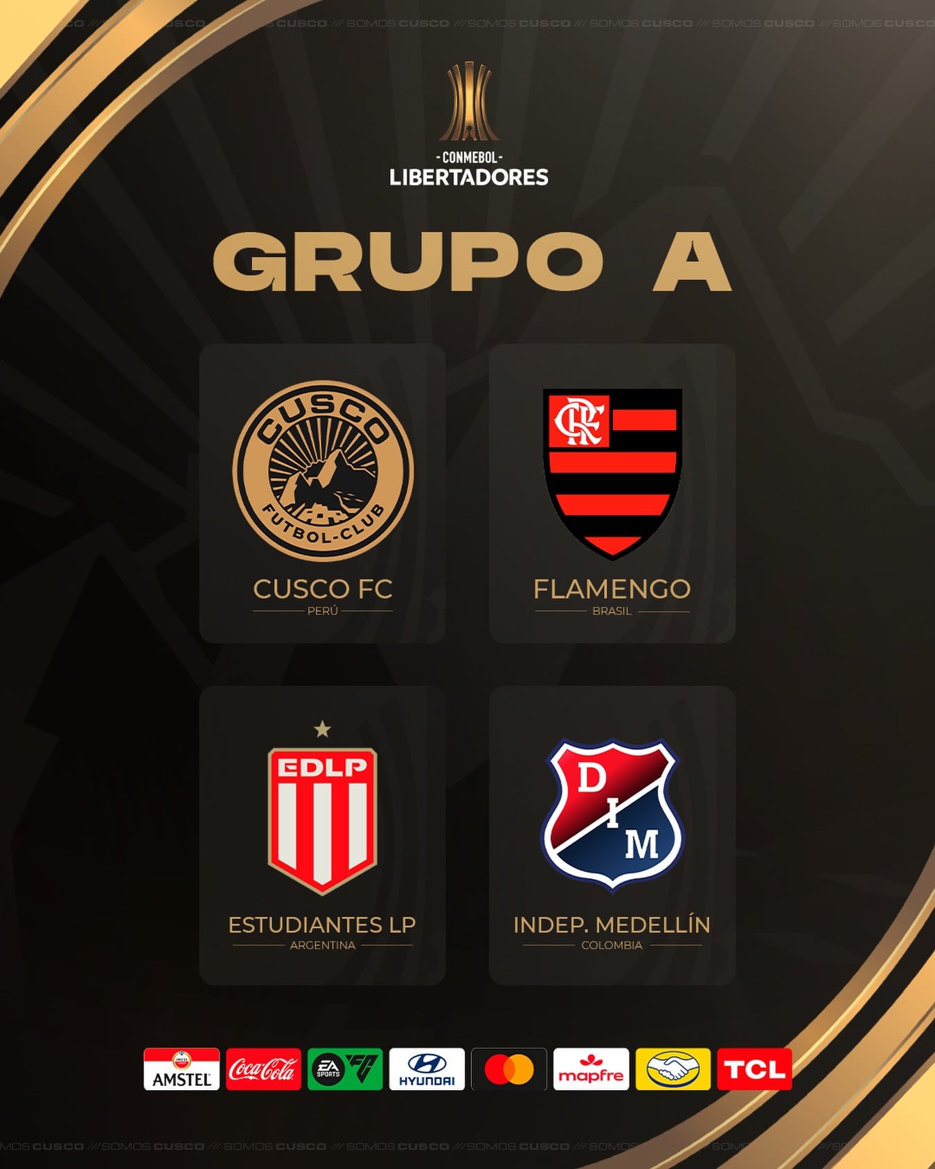 Cusco FC competirá en el Grupo A de la Copa Libertadores 2026. Crédito: Prensa club