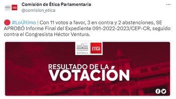 Resultado de la Comisión de