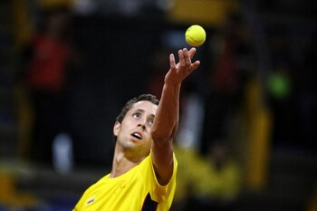 El colombiano Daniel Galán juega