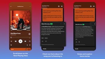 Las tarjetas informativas de Spotify