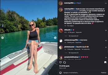 Melanie Griffith destacó lo bien que la pasó en el resort.