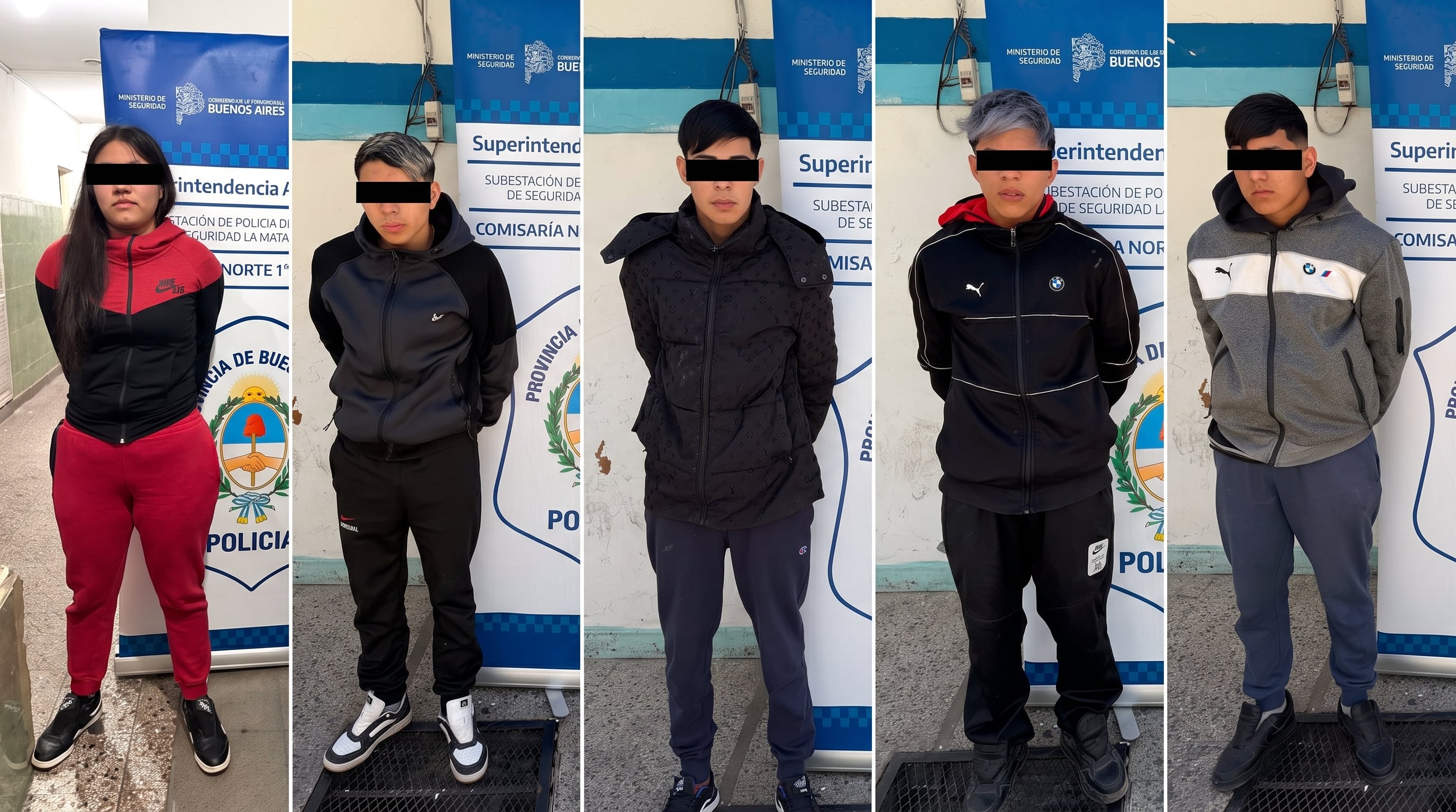 Los cinco detenidos de la banda