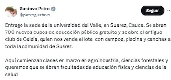 El mandatario informó que la