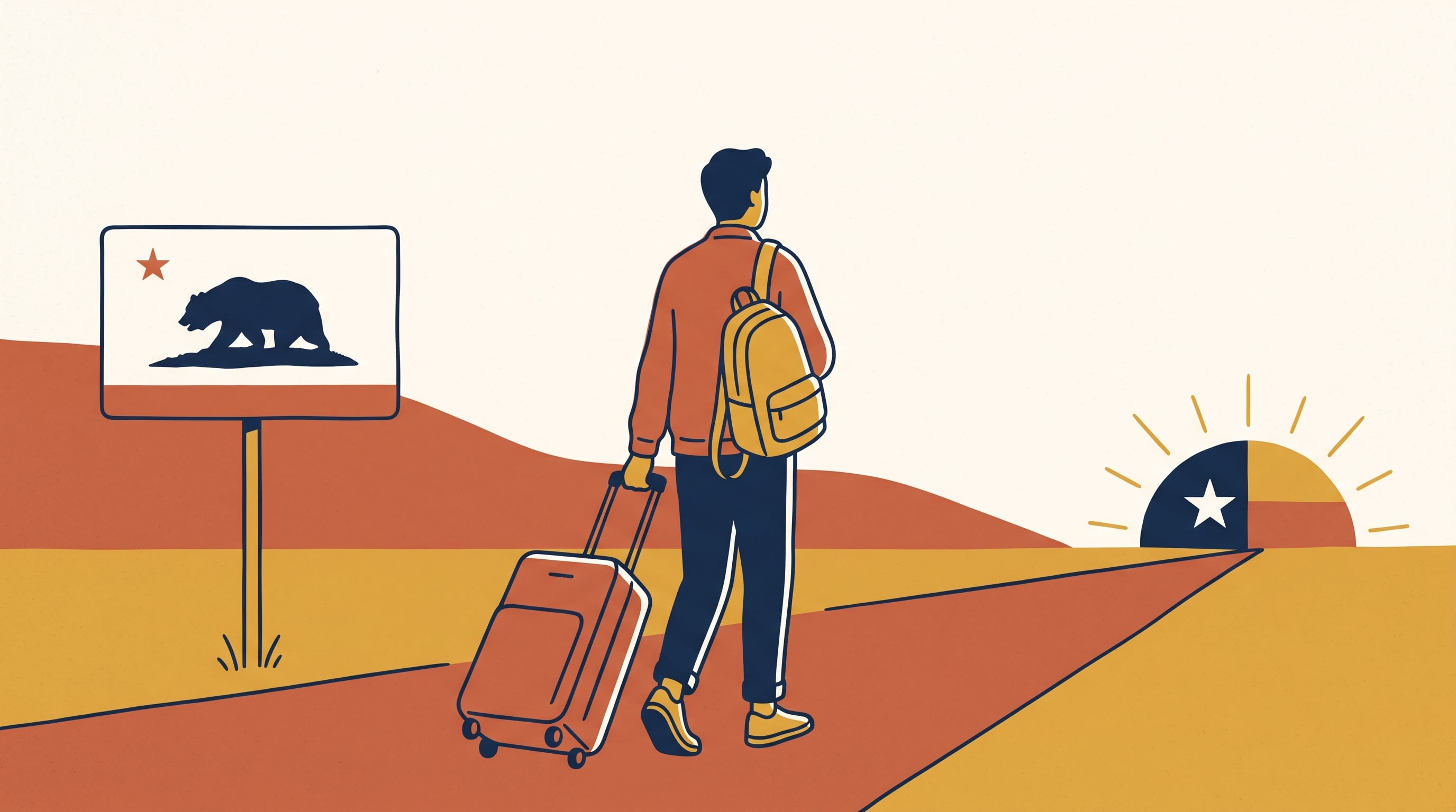 En 2024, California registró la mayor pérdida neta de adultos de la Generación Z en Estados Unidos, con miles de jóvenes trasladándose hacia estados como Texas en busca de oportunidades y menor costo de vida (Imagen Ilustrativa Infobae)