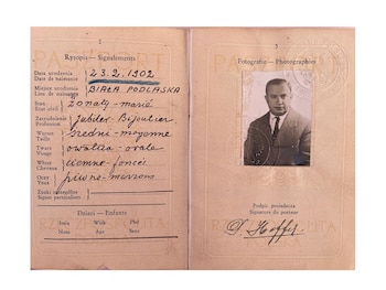 Pasaporte de Pinchas Hoffer, en