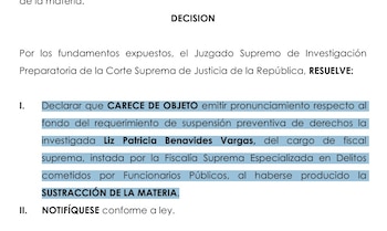 Juzgado declara que "carece de