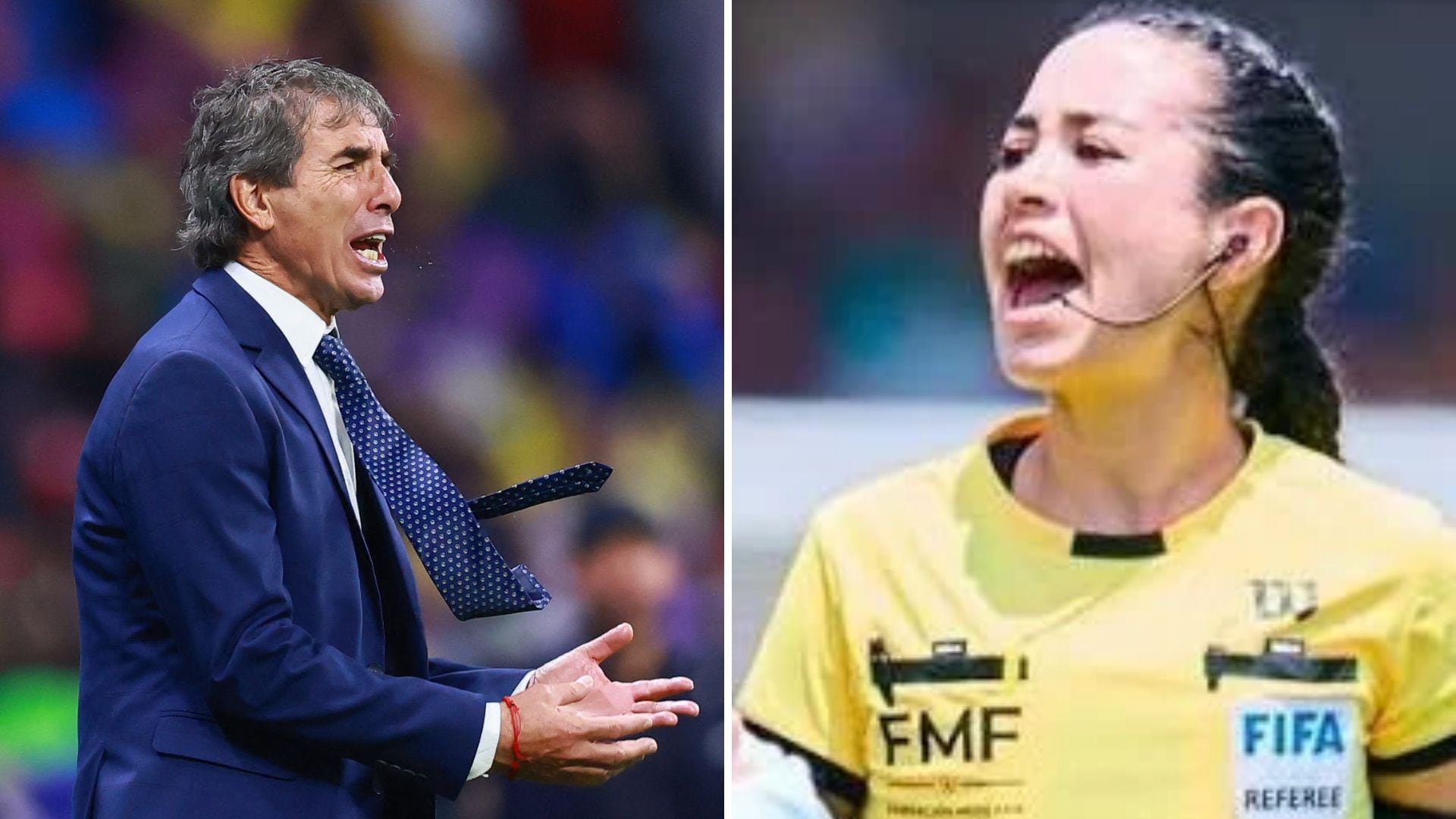 El intercambio de palabras ocurrió mientras el cuerpo arbitral esperaba el reingreso de Miguel Borja, en una escena que rápidamente llamó la atención de los aficionados. (Especial)