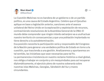 Maximiliano Abad -Malvinas - Milei