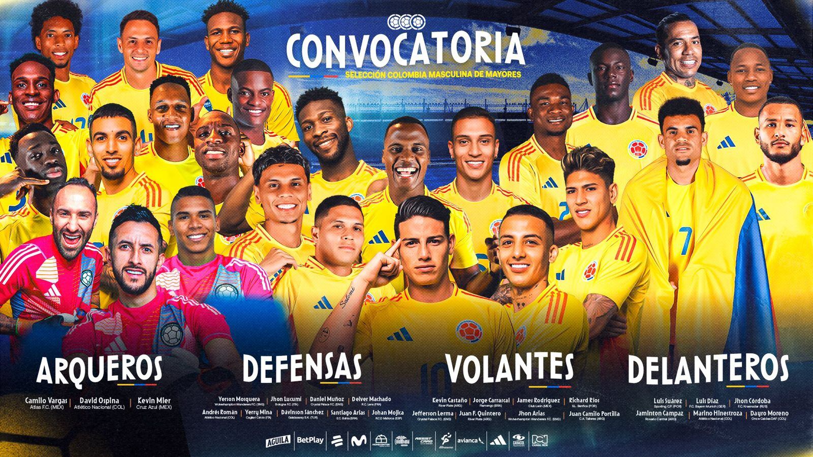 Esta es la convocatoria de la Selección Colombia para enfrentar a Bolivia y Venezuela en las eliminatorias - crédito FCF