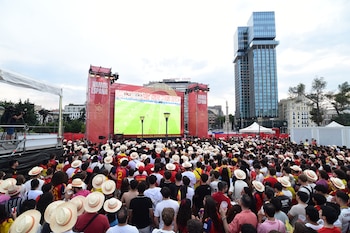 Aficionados durante el España-Portugal del Mundial de fútbol de 2026