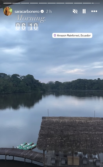 Las vacaciones de Sara Carbonero por el Amazonas ecuatoriano (Instagram)