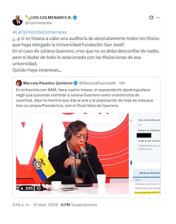 Padre de Luis Andrés Colmenares pidió investigar a la Fundación San José por caso Juliana Guerrero