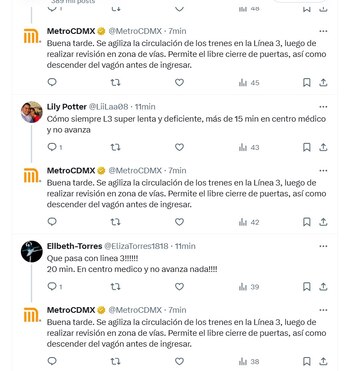 Servicio lento en la Línea