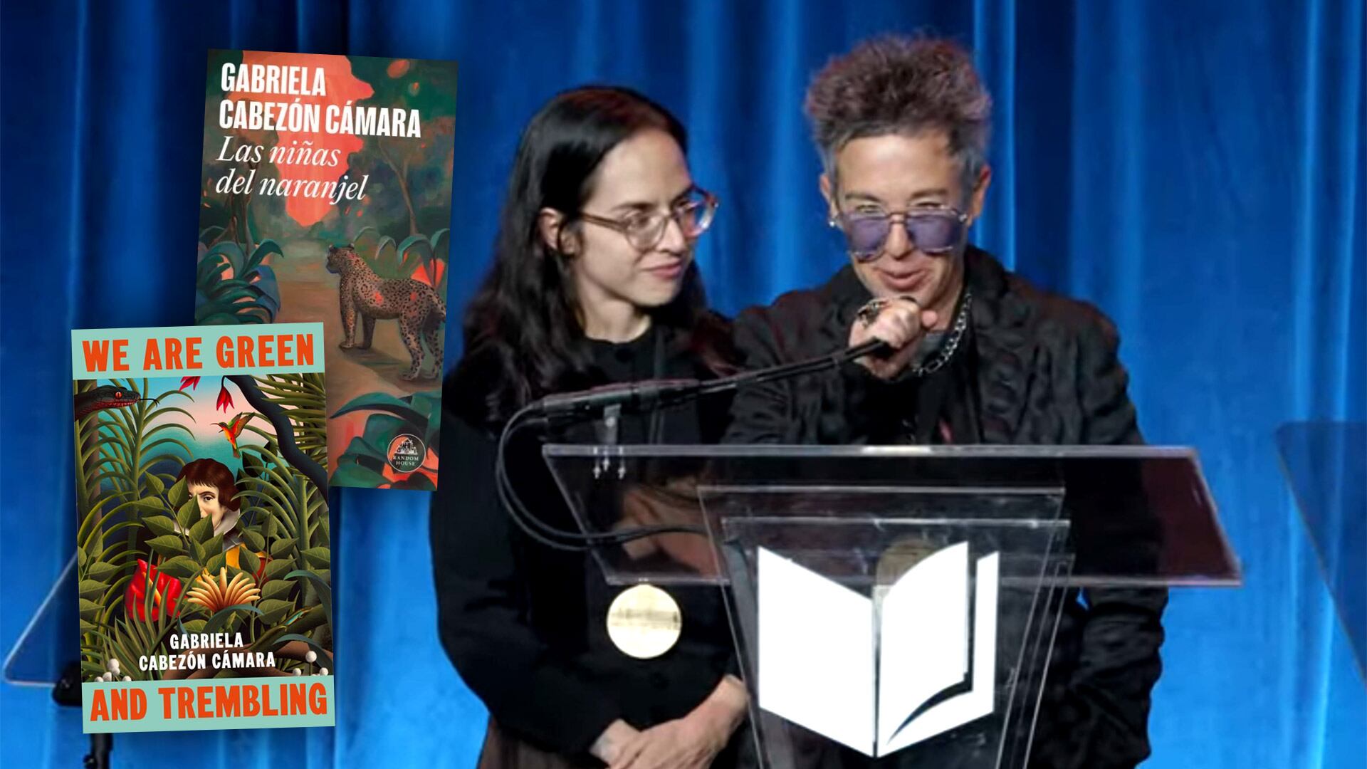 Cristina Cabezón Cámara y Robin Myers recibiendo el galardón por