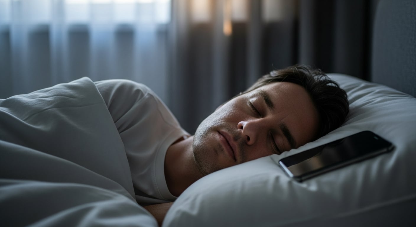 Dormir con el teléfono móvil cerca de la cama perjudica la calidad del sueño según estudios científicos recientes (Imagen ilustrativa Infobae)