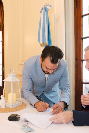 Imagen complementaria de Las 30 mejores fotos del casamiento civil de Andrea Ghidone y Pablo Otero