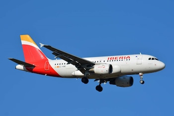 Un avión de Iberia, la