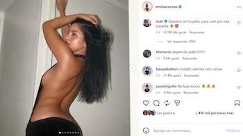 La sensual producción de fotos de Emilia Mernes