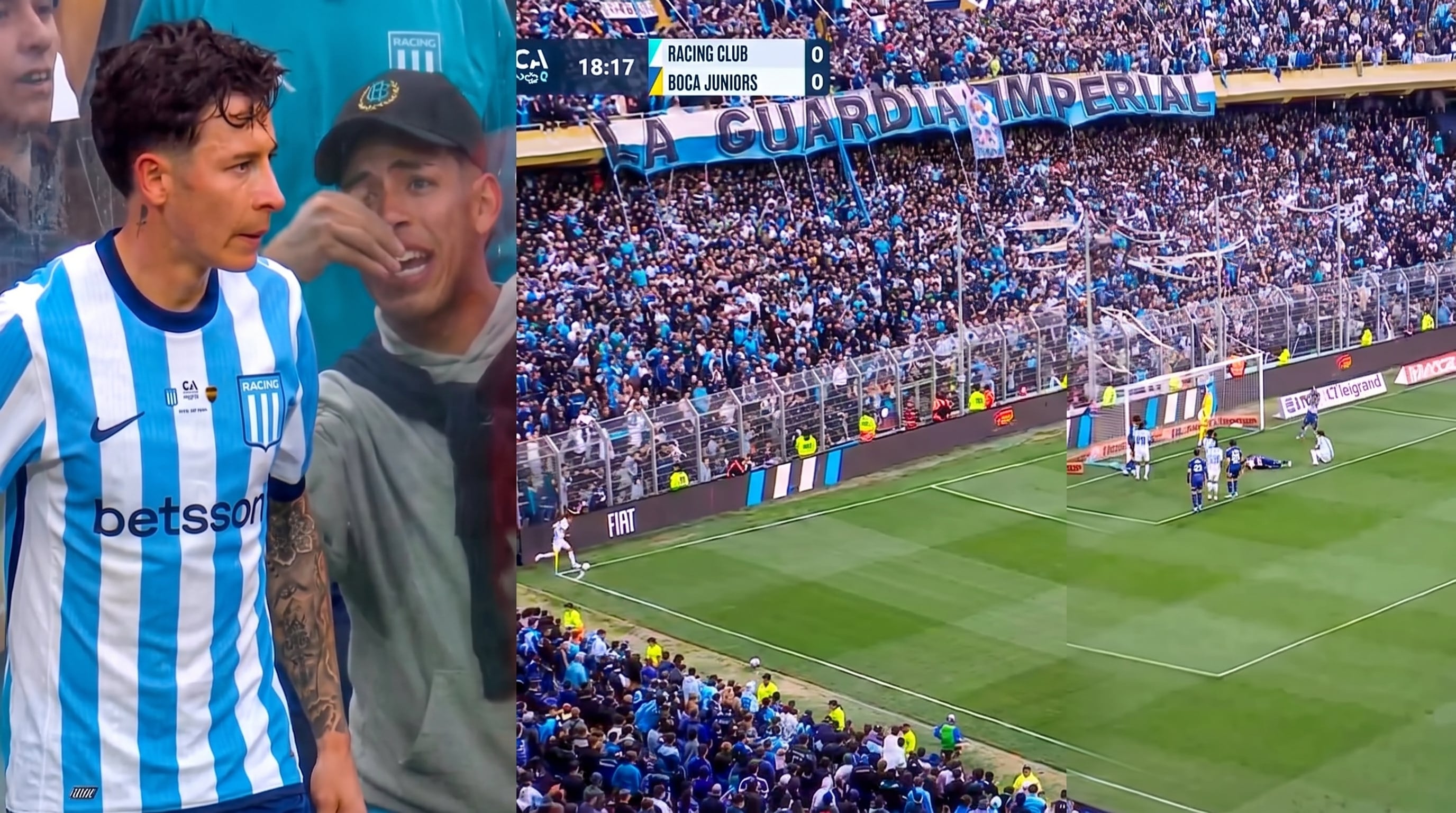 El golazo olímpico de Gastón Lodico con el que Racing se puso en ventaja ante Boca: el gesto previo de un hincha que se volvió viral (Imagen Ilustrativa Infobae)