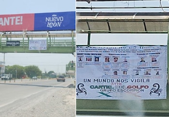 En las narcomantas aparecieron varias