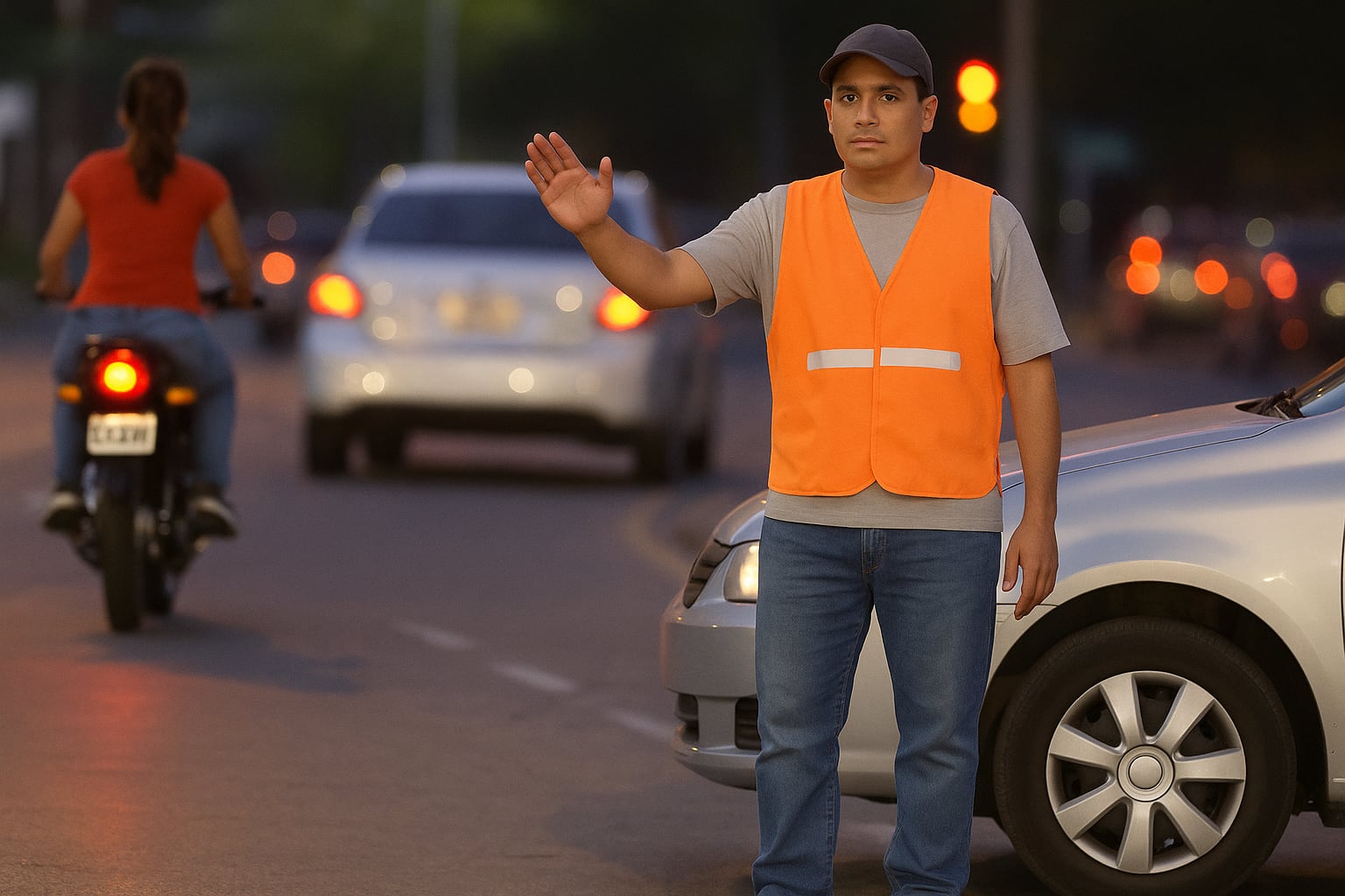 La Legislatura cordobesa aprobó una normativa que prohibe la actividad de cuidacoches, limpiavidrios y las carreras de picadas - VisualesIA (Imagen Ilustrativa Infobae)
