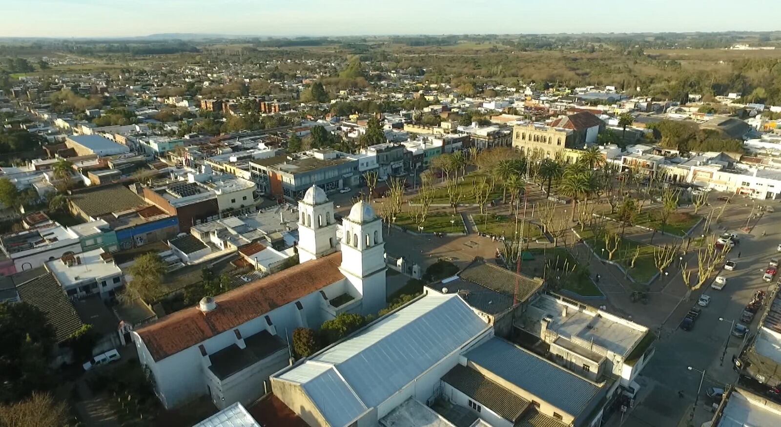 Vista aérea de la ciudad de San Carlos, en Maldonado, Uruguay (Intendencia de Maldonado)