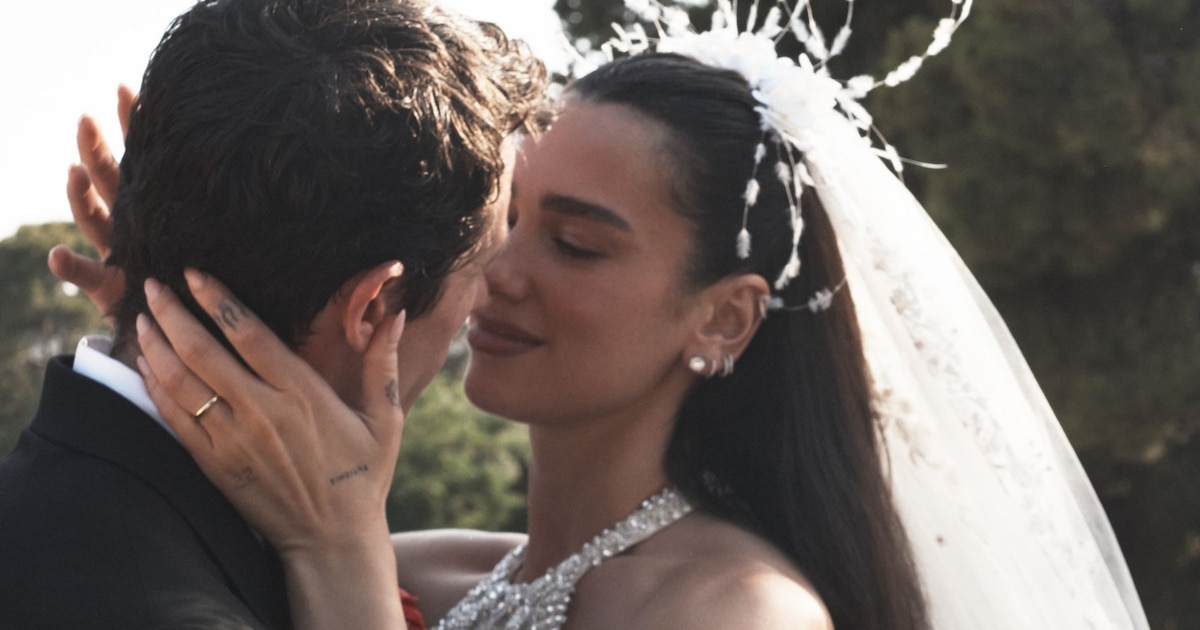 Dua Lipa shared the first photos of her wedding with Callum Turner in Sicily: Chanel's shocking dress
