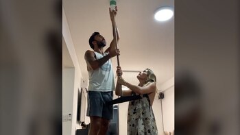 Mica Viciconte tomó el secador