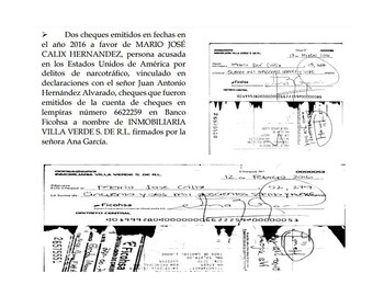 Cheques para narcotraficante.
