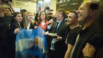 Milei, ayer en su bunker