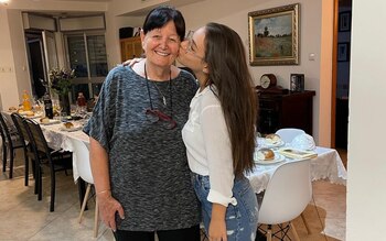 Mor Bayder with her grandmother, who she said was the 'purest thing in the world' (Facebook)