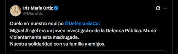 La víctima, descrita como comprometida y con vocación de servicio, fue recordada por colegas y amigos en comunicados y redes sociales – crédito X