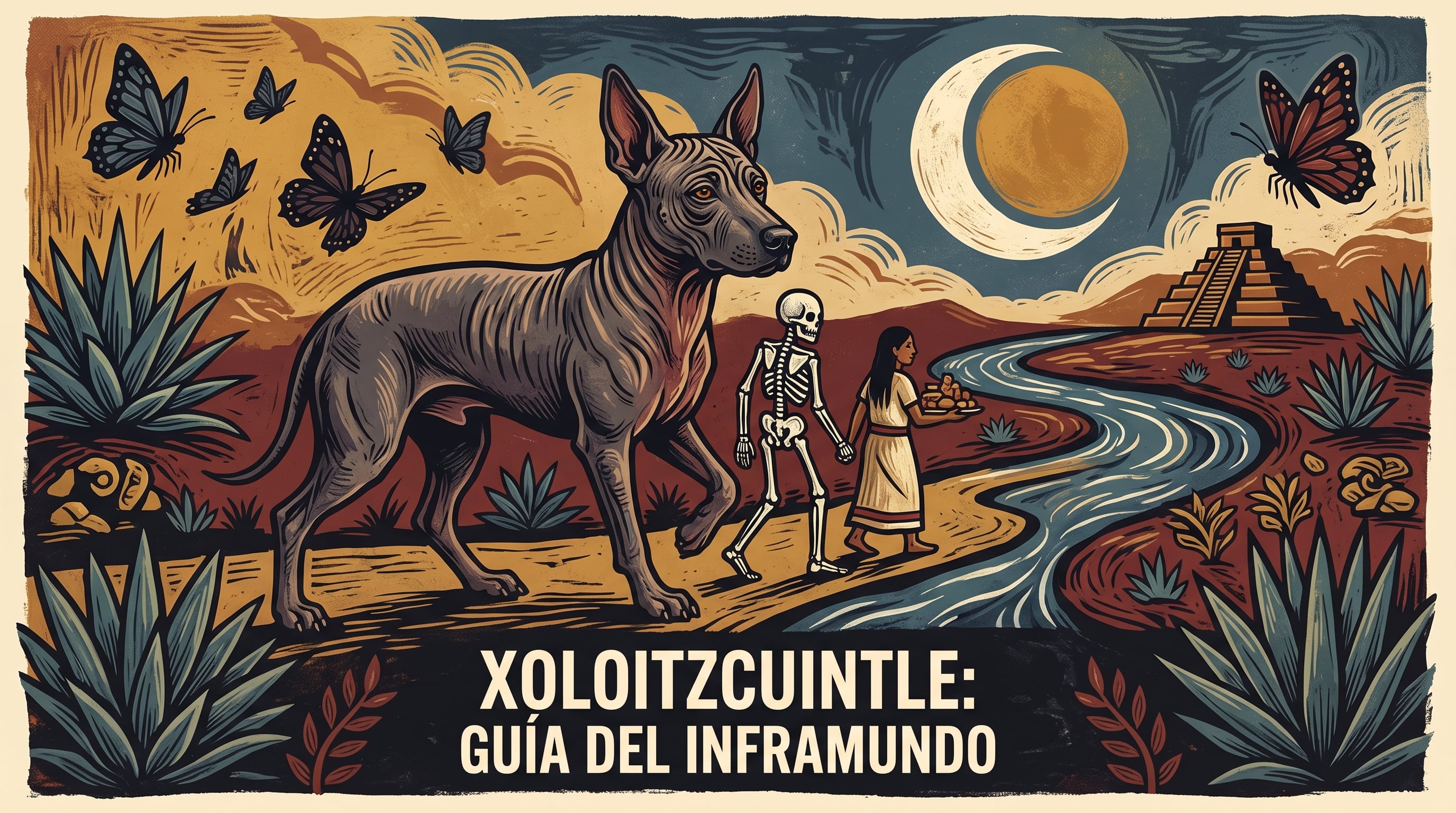 El xoloitzcuintle ilustra la relación entre la vida y la muerte como guía de los difuntos en la tradición mesoamericana. (Imagen Ilustrativa Infobae)