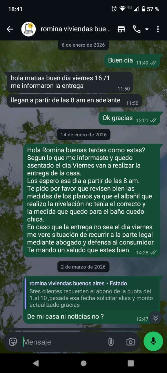 La falta de entrega obligó a la familia a abandonar sus planes de mudanza, solicitar un préstamo y buscar un nuevo alquiler (captura de video)