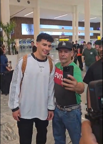 Jorge Sánchez ya está en Guadalajara para reportar con Atlas (Captura @ELOCCIDENTAL)