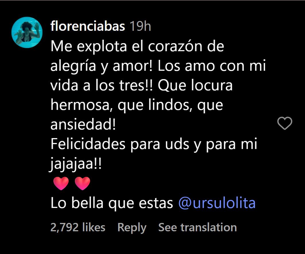 El emotivo mensaje de la flamante abuela (Instagram)