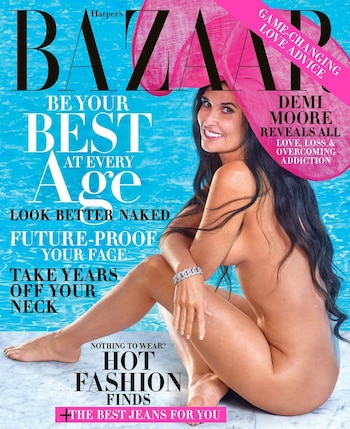 Demi Morre, en la portada de Harper's Bazar (Instagram)