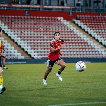 Rebeca Bernal en el Manchester United Women.