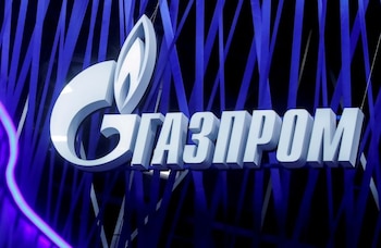 El logotipo de Gazprom en