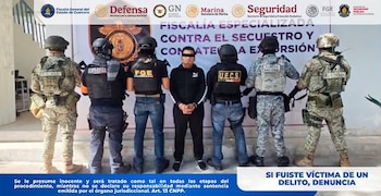 Detenidos de los Chabelos en Guerrero. Crédito: FGE Guerrero