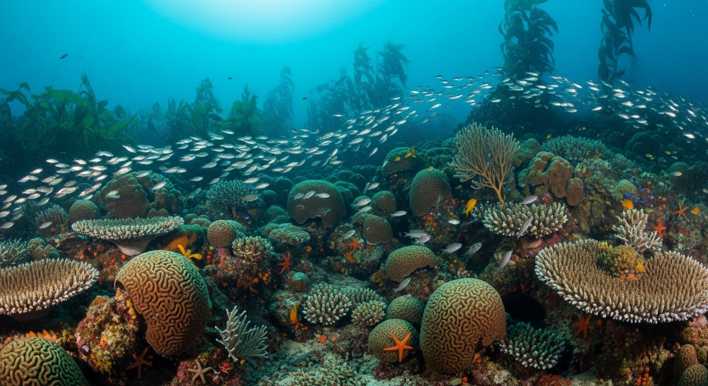 La simbiosis entre el coral cerebro y las algas Breviolum depende de una sincronización entre los ciclos de sueño del coral y la actividad metabólica de las algas (Imagen Ilustrativa Infobae)