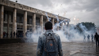 Guatemala: Estudiante de la USAC resulta herido en protestas contra Walter Mazariegos