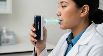 Una persona usa el dispositivo